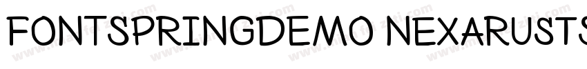 FONTSPRINGDEMO NexaRustScriptR3R字体转换